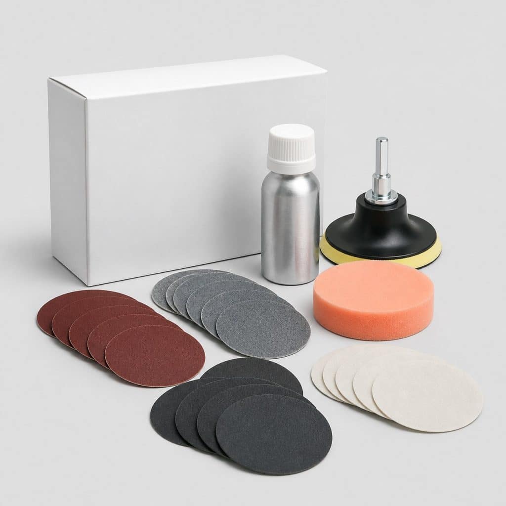 Kit de rénovation de phares, abrasif