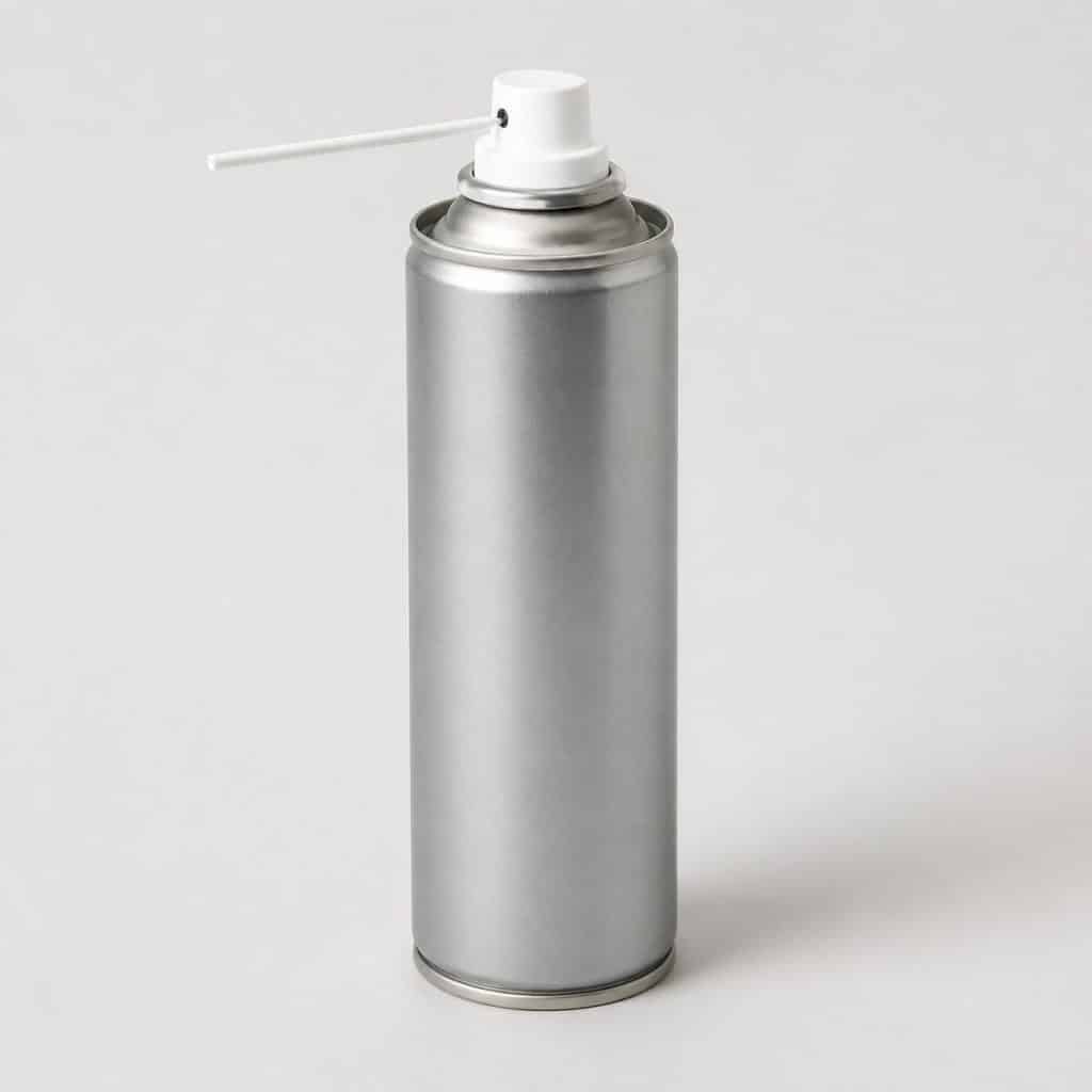 Aérosol nettoyant pour disque de frein, vu de face sur fond neutre